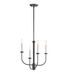  Wesley 4-Light Chandelier-(10324BKSN)-Maxim