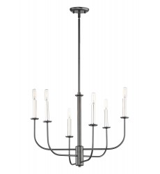  Wesley 6-Light Chandelier-(10326BKSN)-Maxim
