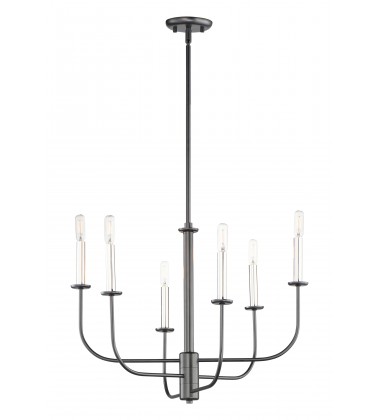  Wesley 6-Light Chandelier-(10326BKSN)-Maxim