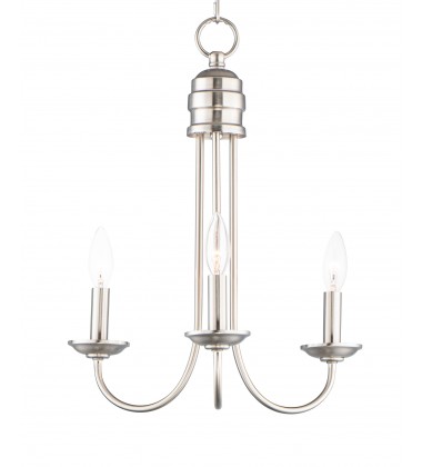  Logan 3-Light Candle Chandelier-(10343SN)-Maxim