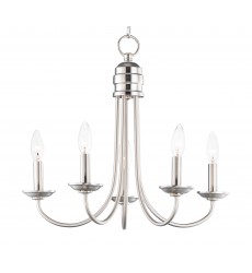 Logan 5-Light Candle Chandelier-(10345SN)-Maxim  Logan 5-Light Candle Chandelier-(10345SN)-Maxim