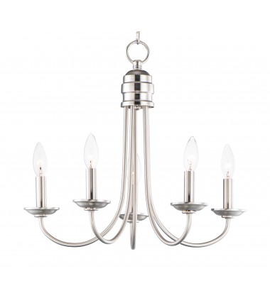  Logan 5-Light Candle Chandelier-(10345SN)-Maxim