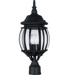  Crown Hill 3-Light Outdoor Pole/Post Lantern-(1035BK)-Maxim