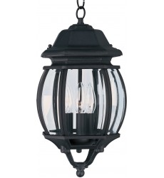  Crown Hill 3-Light Outdoor Hanging Lantern-(1036BK)-Maxim