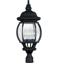  Crown Hill 4-Light Outdoor Pole/Post Lantern-(1038BK)-Maxim