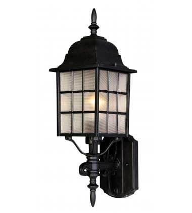 North Church 1-Light Outdoor Wall Lantern-(1050BK)-Maxim