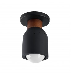  Pompeii 1-Light Flush Mount-(10629LVBK)-Maxim