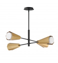  Rizzo 4-Light Chandelier-(10815SWBKAB)-Maxim