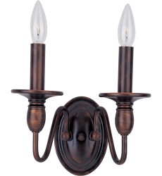  Towne 2-Light Wall Sconce-(11032OI)-Maxim