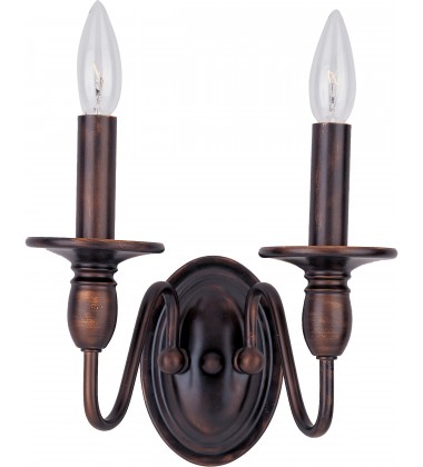  Towne 2-Light Wall Sconce-(11032OI)-Maxim