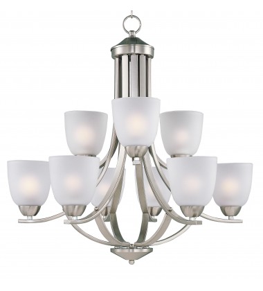 Axis 9-Light Chandelier-(11226FTSN)-Maxim Axis 9-Light Chandelier-(11226FTSN)-Maxim