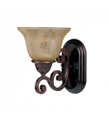  Symphony 1-Light Wall Sconce-(11230SAOI)-Maxim