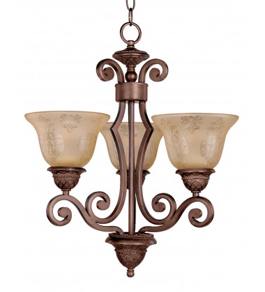  Symphony 3-Light Chandelier-(11235SAOI)-Maxim