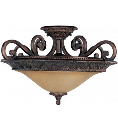  Symphony 3-Light Semi-Flush Mount-(11241SAOI)-Maxim