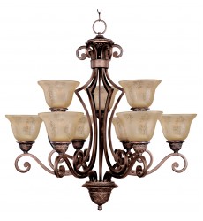  Symphony 9-Light Chandelier-(11245SAOI)-Maxim