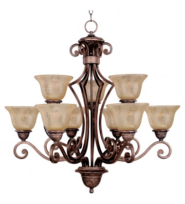  Symphony 9-Light Chandelier-(11245SAOI)-Maxim