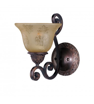  Symphony 1-Light Wall Sconce-(11246SAOI)-Maxim