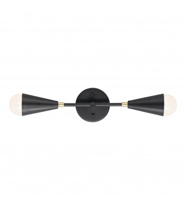  Lovell 2-Light Wall Sconce-(11262BKSBR)-Maxim