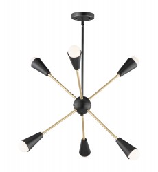 Lovell 6-Light Pendant-(11266BKSBR)-Maxim Lovell 6-Light Pendant-(11266BKSBR)-Maxim