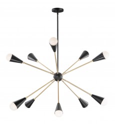  Lovell 10-Light Pendant-(11268BKSBR)-Maxim