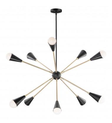  Lovell 10-Light Pendant-(11268BKSBR)-Maxim