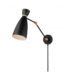 Carillon Articulating Wall Sconce-(11300BKSBR)-Maxim Carillon Articulating Wall Sconce-(11300BKSBR)-Maxim