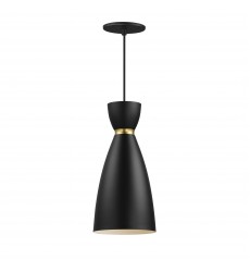  Carillon 1-Light Elongated Mini Pendant-(11301BKSBR)-Maxim