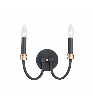 Charlton 2-Light Wall Sconce-(11372BKAB)-Maxim  Charlton 2-Light Wall Sconce-(11372BKAB)-Maxim