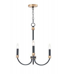  Charlton 3-Light Chandelier-(11373BKAB)-Maxim