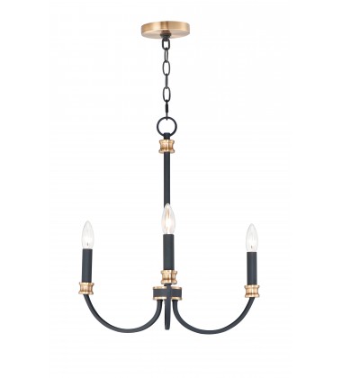  Charlton 3-Light Chandelier-(11373BKAB)-Maxim
