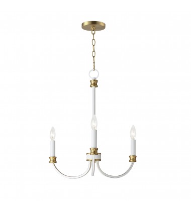  Charlton 3-Light Chandelier-(11373WWTGL)-Maxim