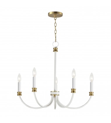  Charlton 5-Light Chandelier-(11375WWTGL)-Maxim