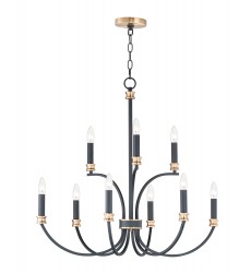  Charlton 9-Light Chandelier-(11377BKAB)-Maxim