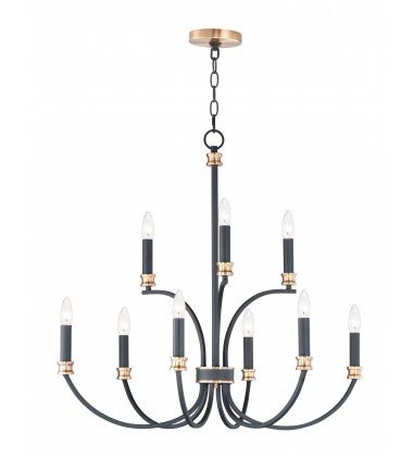  Charlton 9-Light Chandelier-(11377BKAB)-Maxim