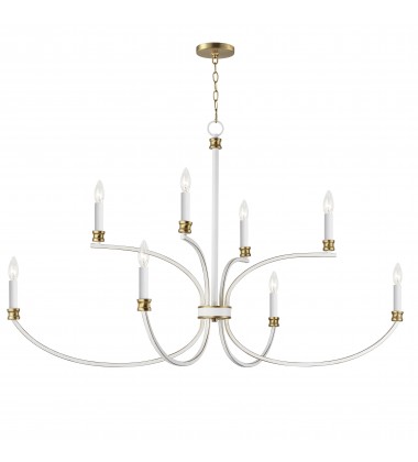  Charlton 8-Light Chandelier-(11378WWTGL)-Maxim