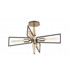  Wings 4-Light Flush Mount-(11650BKSBR)-Maxim