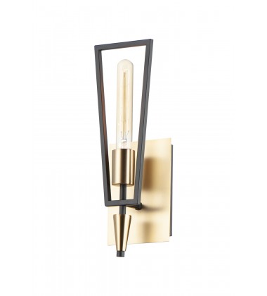  Wings 1-Light Wall Sconce-(11651BKSBR)-Maxim
