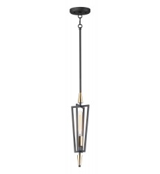  Wings 1-Light Pendant-(11653BKSBR)-Maxim