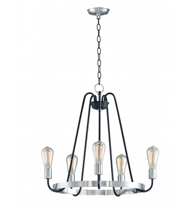  Haven 5-Light Chandelier-(11735BKSN)-Maxim