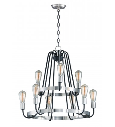 Haven 9-Light Chandelier-(11737BKSN)-Maxim Haven 9-Light Chandelier-(11737BKSN)-Maxim