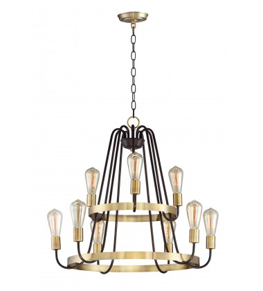  Haven 9-Light Chandelier-(11737OIAB)-Maxim