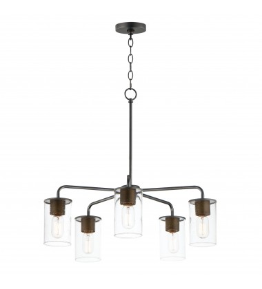  Sleek 5-Light Chandelier-(11846CDABBK)-Maxim