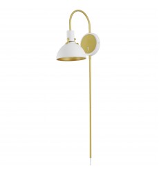  Dawn Pin Up Wall Sconce-(12041WTSBR)-Maxim