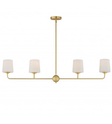 Bristol 4-Light Linear Chandelier-(12097SWSBR)-Maxim Bristol 4-Light Linear Chandelier-(12097SWSBR)-Maxim