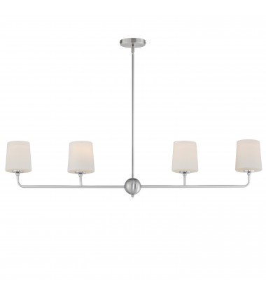 Bristol 4-Light Linear Chandelier-(12097SWSN)-Maxim  Bristol 4-Light Linear Chandelier-(12097SWSN)-Maxim