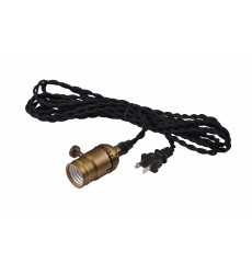  Early Electric 1-Light Pendant-(12120BKAB)-Maxim