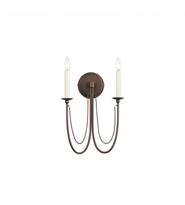  Plumette 2-Light Wall Sconce-(12161CHB)-Maxim