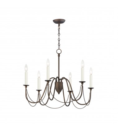  Plumette 6-Light Chandelier-(12166CHB)-Maxim