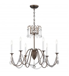 Plumette 6-Light Chandelier w Crystal-(12166CHB/CRY)-Maxim Plumette 6-Light Chandelier w Crystal-(12166CHB/CRY)-Maxim