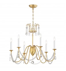  Plumette 6-Light Chandelier w Crystal-(12166GL/CRY)-Maxim